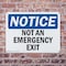 Signmission Exit Sign, Plastic, 18 in W, 12 in H, Not An Emergency Exit OS-2PACK-NS-P-1218-L-15136 - alternate 3